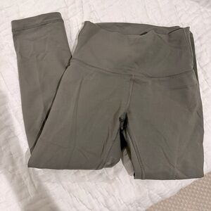 Sage green Lululemon leggings align cropped size 4